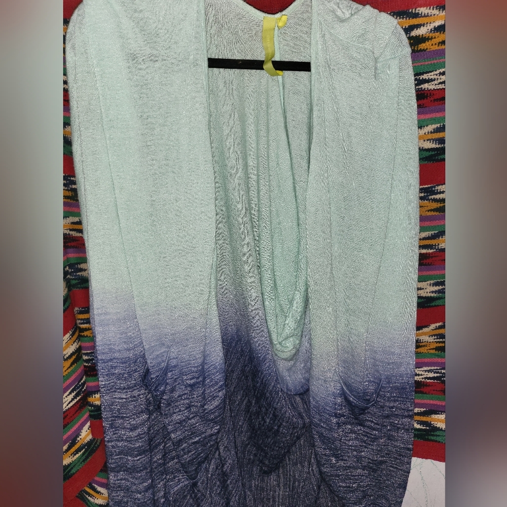 Green Dragon Gradient Blue Cardigan Lightweight